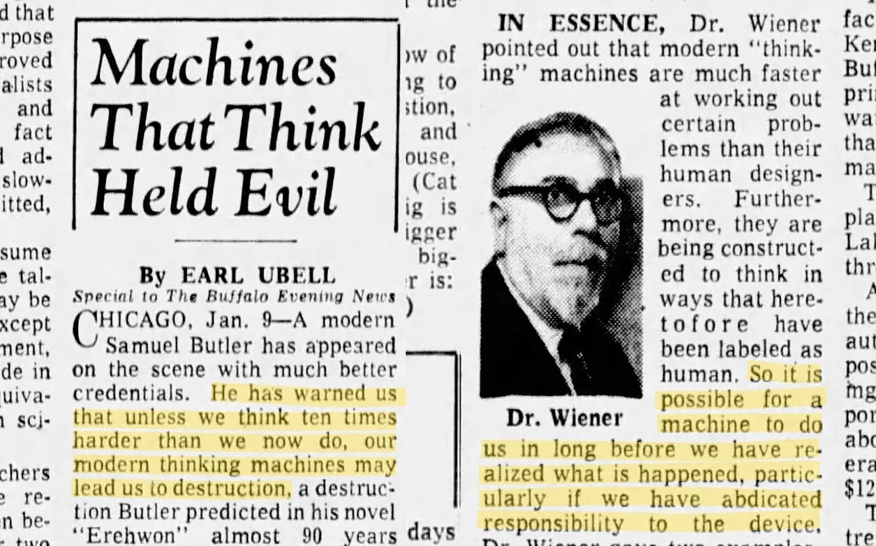 Historical photograph of Dr Norbert Wiener, mathematician and founder of cybernetics, at work. Sourced from the Pessimists Archive newsletter